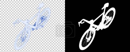 Téléchargez les photos : Vélo classique isolé sur fond blanc. rendu 3d - illustration - en image libre de droit
