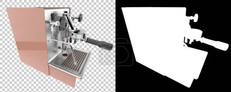 Photo for Coffee machine isolated. 3d rendering - Royalty Free Image