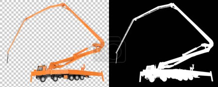 Téléchargez les photos : Camion en béton isolé sur fond. rendu 3d - illustration - en image libre de droit