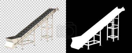 Photo for Large belt conveyor construction. 3d rendering illustration - Royalty Free Image