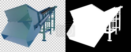 Photo for Large belt conveyor construction. 3d rendering illustration - Royalty Free Image