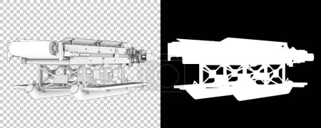 Téléchargez les photos : Illustration 3D de modèles de machines d'usine. Constructions de convoyeurs à bande - en image libre de droit