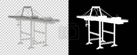Photo for Crane isolated on background. 3d rendering - illustration - Royalty Free Image
