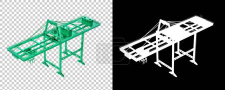 Photo for Crane isolated on background. 3d rendering - illustration - Royalty Free Image