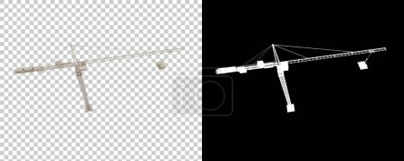 Photo for Crane isolated on background with mask. 3d rendering - illustration - Royalty Free Image