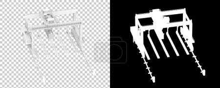 Photo for Crane isolated. 3d rendering - illustration - Royalty Free Image