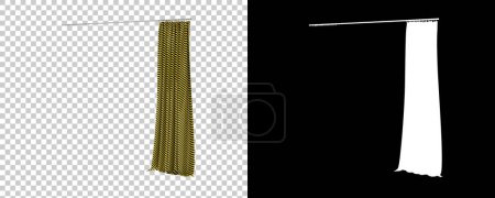 Photo for Curtains isolated on black and white background. 3d rendering - illustration - Royalty Free Image