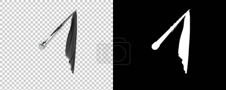 Téléchargez les photos : Rideaux isolés sur fond noir et blanc. rendu 3d - illustration - en image libre de droit