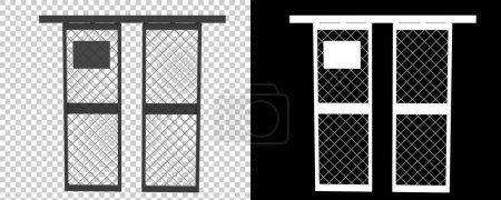 Téléchargez les photos : Portes de danger isolées sur fond. rendu 3d - illustration - en image libre de droit