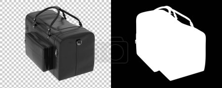 Téléchargez les photos : Duffle Bag sur fond transparent et noir - en image libre de droit
