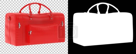 Photo for Duffle Bag on transparent and black background - Royalty Free Image