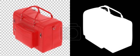Photo for Duffle Bag on transparent and black background - Royalty Free Image