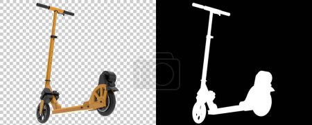 Photo for Electric scooter on transparent and black background - Royalty Free Image