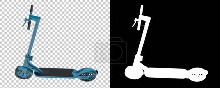 Photo for Electric scooter on transparent and black background - Royalty Free Image