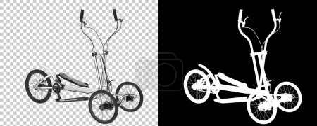 Foto de Bicicletas elípticas con ruedas y pedales. ilustración 3d - Imagen libre de derechos