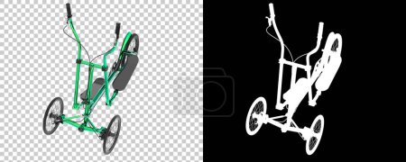 Foto de Bicicletas elípticas con ruedas y pedales. ilustración 3d - Imagen libre de derechos