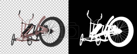 Téléchargez les photos : Vélos elliptiques avec roues et pédales. Illustration 3d - en image libre de droit