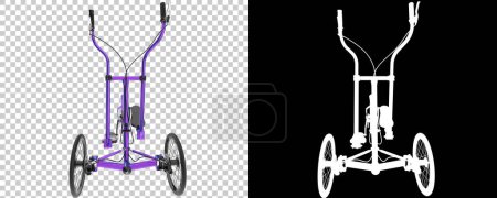 Photo for Elliptical bikes with wheels and pedals. 3d illustration - Royalty Free Image