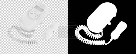 Téléchargez les photos : Doppler foetal isolé sur fond blanc. rendu 3d - illustration - en image libre de droit