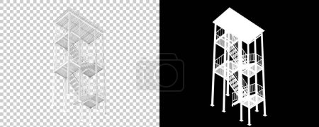 Photo for Beautiful illustration of Fire escape - Royalty Free Image
