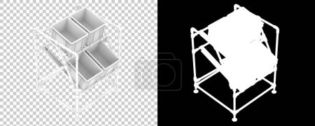 Photo for Flow rack isolated on white and transparent background. 3d rendering - illustration - Royalty Free Image