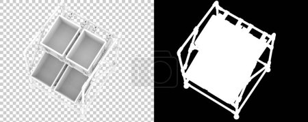 Téléchargez les photos : Porte-flux isolé sur fond blanc et transparent. rendu 3d - illustration - en image libre de droit
