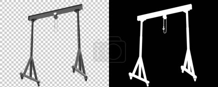 Photo for Crane isolated. 3d rendering - illustration - Royalty Free Image
