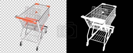 Photo for Shopping cart 3d render - Royalty Free Image