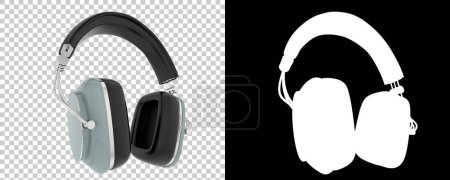 Foto de Ilustración 3D de auriculares a cuadros y negros - Imagen libre de derechos