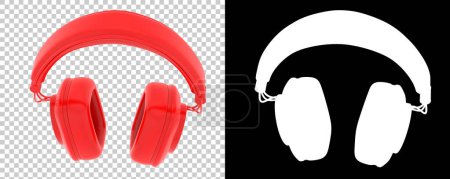 Téléchargez les photos : Illustration 3D des écouteurs sur damier et noir - en image libre de droit