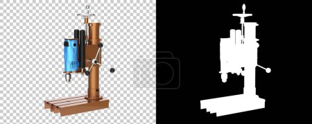 Photo for Metal drill press illustration - Royalty Free Image