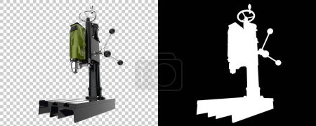 Photo for Metal drill press illustration - Royalty Free Image