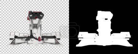Photo for Mitre saw on white background. 3d rendering - illustration - Royalty Free Image