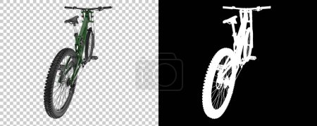 Foto de Bicicleta de montaña aislada sobre fondo blanco. 3d representación, ilustración - Imagen libre de derechos