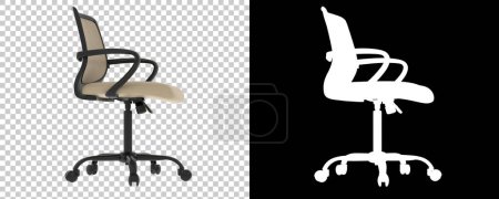 Photo for Office chair on transparent and black background - Royalty Free Image