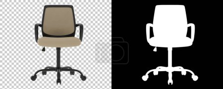 Photo for Office chair on transparent and black background - Royalty Free Image