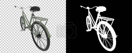 Téléchargez les photos : Vieux vélo isolé sur fond blanc. rendu 3d, illustration - en image libre de droit