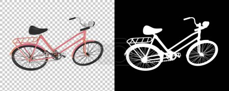 Téléchargez les photos : Vieux vélo isolé sur fond blanc. rendu 3d, illustration - en image libre de droit