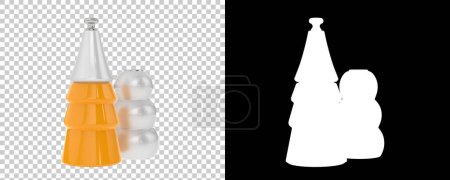 Photo for 3d illustration of salt grinders bottles isolated. copy space background - Royalty Free Image