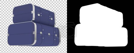 Photo for Suitcase isolated on background. 3d rendering - illustration - Royalty Free Image