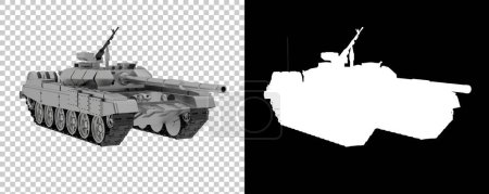 Foto de Tanque moderno sobre un fondo blanco. Representación 3 d - Imagen libre de derechos