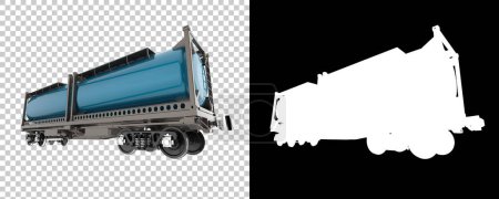 Photo for Train tanker isolated on background. 3d rendering - Royalty Free Image