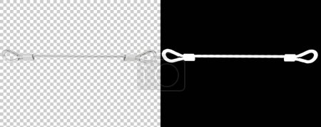 Foto de Cable de cable aislado sobre fondo blanco. representación 3d - ilustración - Imagen libre de derechos