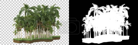 Photo for Nature flora concept, realistic trees isolated on white background for copy space - Royalty Free Image