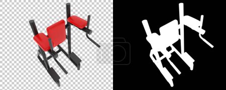 Téléchargez les photos : Illustration 3D de chaises romaines, équipement de gymnastique d'entraînement - en image libre de droit
