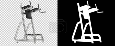 Photo for 3d illustration of Roman chairs, workout gym equipment - Royalty Free Image