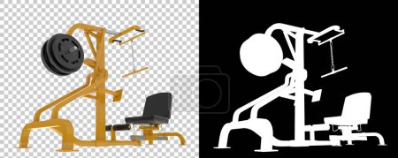 Photo for 3d illustration of Lever gym machines, sport equipment - Royalty Free Image