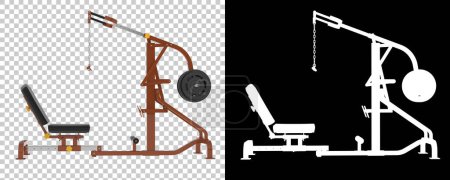 Photo for 3d illustration of Lever gym machines, sport equipment - Royalty Free Image