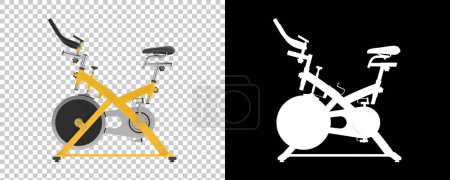 Téléchargez les photos : Vélo magnétique isolé en arrière-plan. rendu 3d, illustration - en image libre de droit