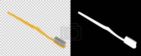 Téléchargez les photos : Brosse à dents isolée sur fond. rendu 3d, illustration - en image libre de droit